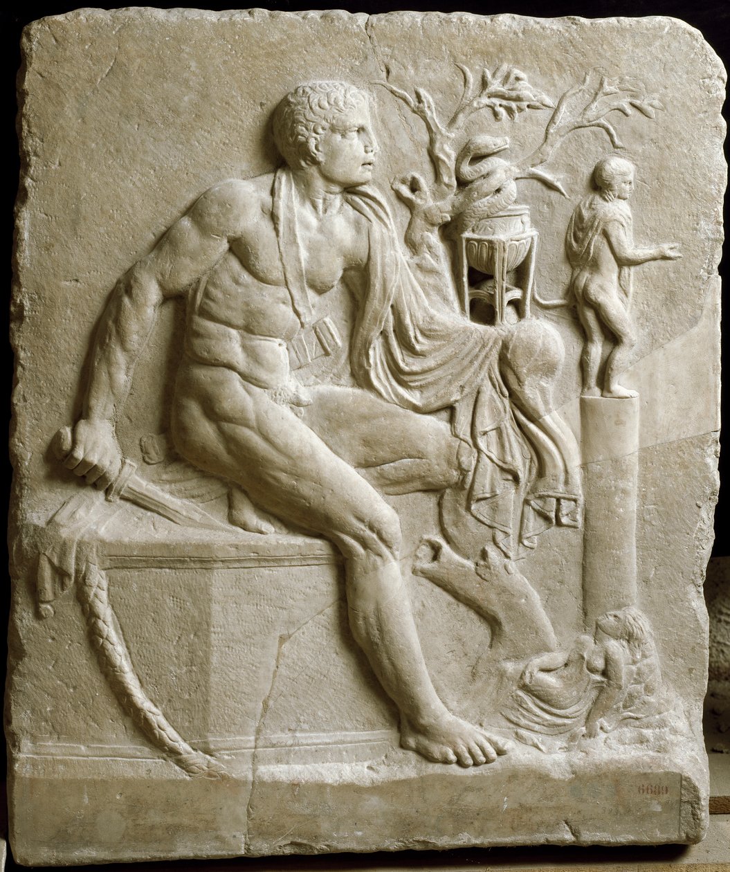 Orestes konsultiert das Orakel des Apollo in Delphi von Roman