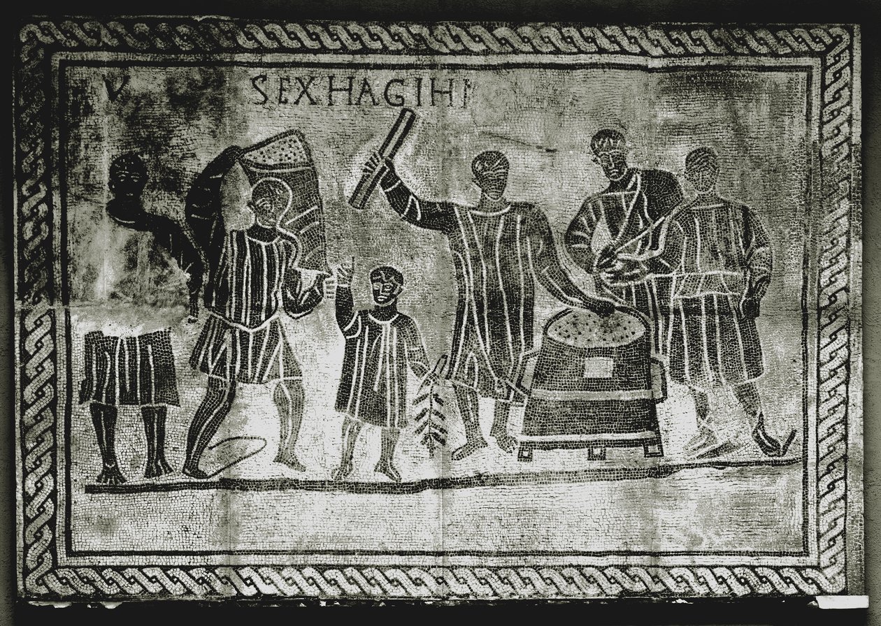 RÖMISCHE KUNST: Das Korn messen. Die Getreideverteilung, die Gaius Gracchus..., 2. Jahrhundert n. Chr. von Roman