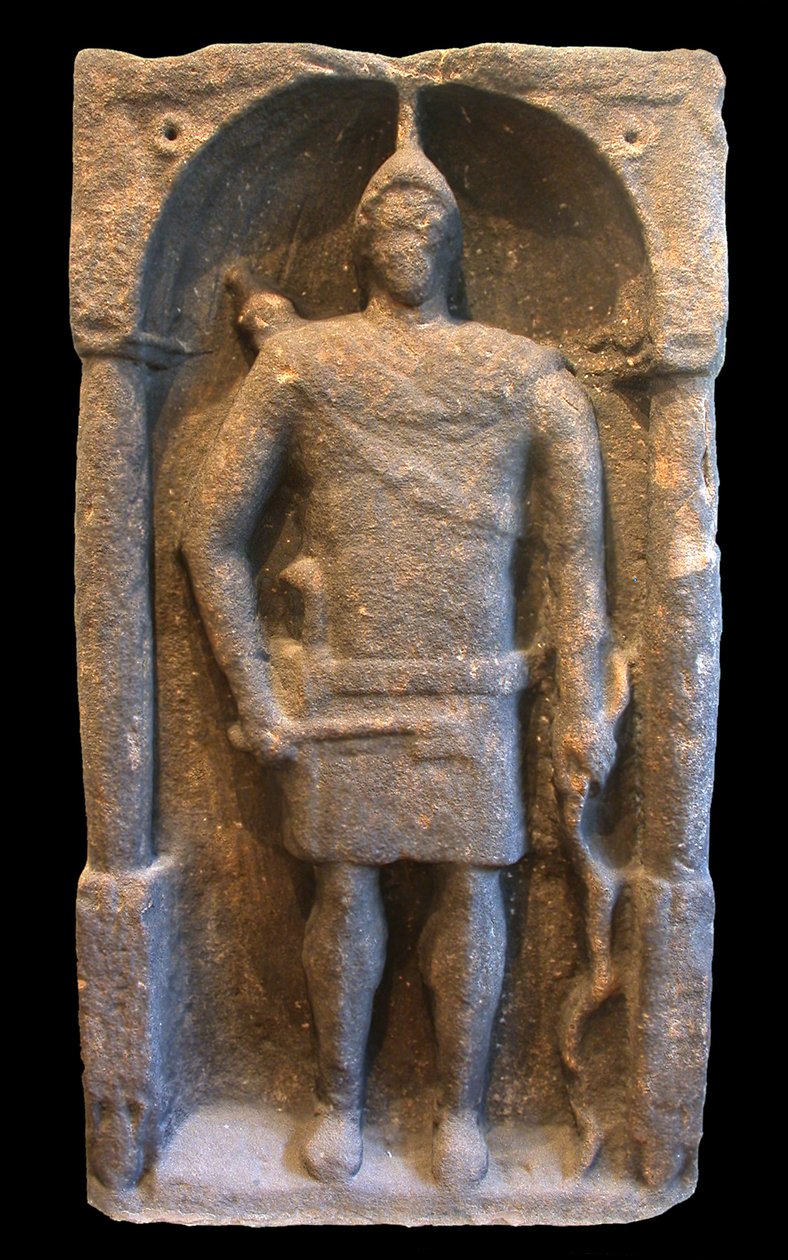 Römischer Grabstein, der einen Hamian (syrischen) Bogenschützen darstellt von Roman