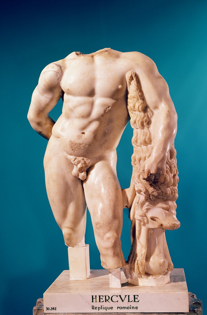 Statue des Herkules, Kopie eines griechischen Originals (Marmor) von Roman