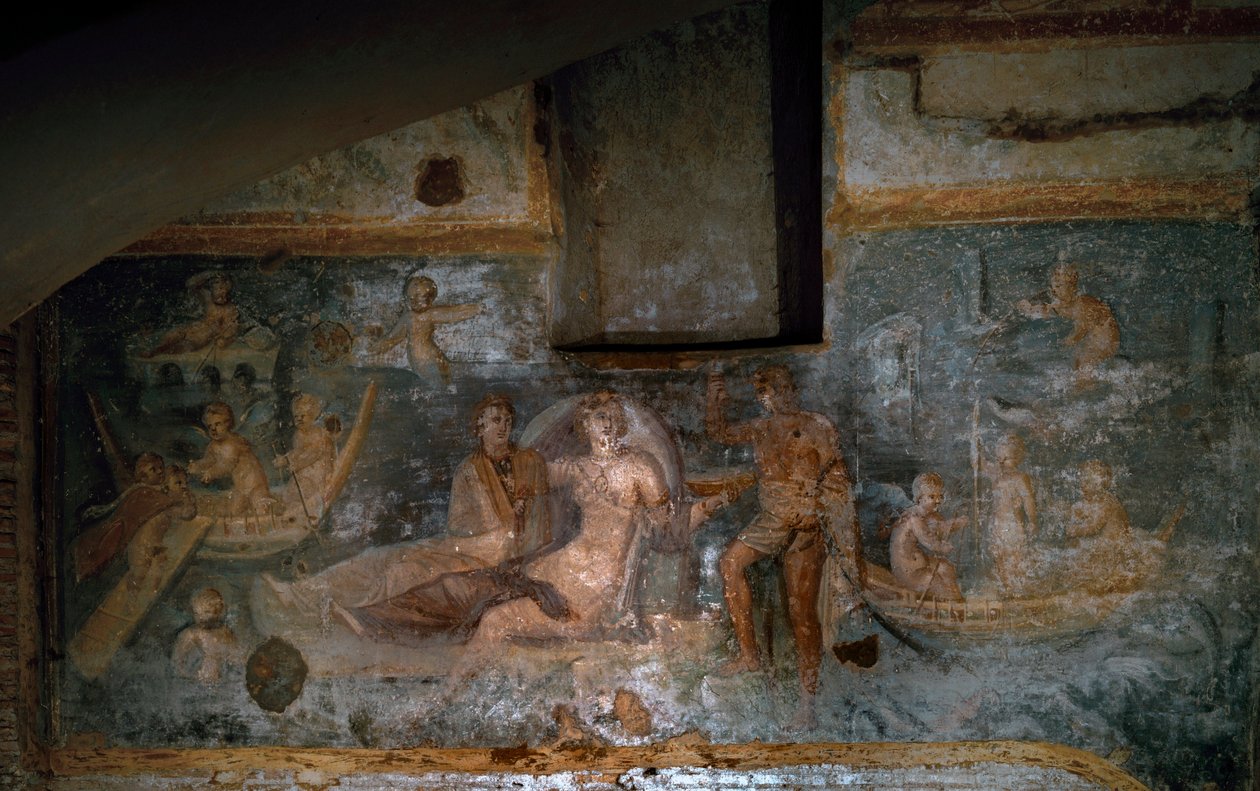 Die Rückkehr der Proserpina aus der Unterwelt, 2.-3. Jahrhundert (Fresko) von Roman