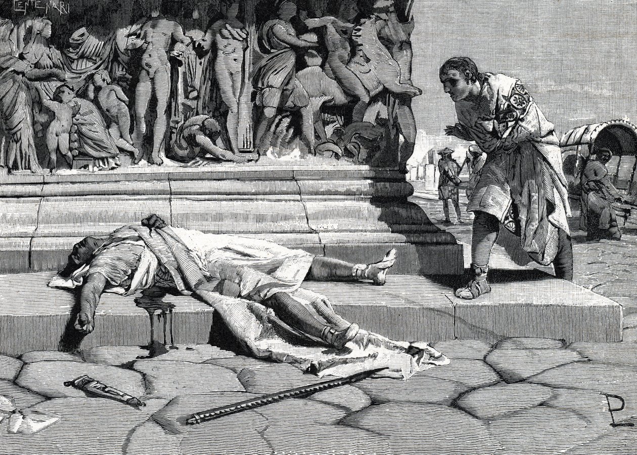 Die Leiche von Publius Clodius Pulcher (92-52 v. Chr.) auf der Via Appia in Rom gefunden von Roman