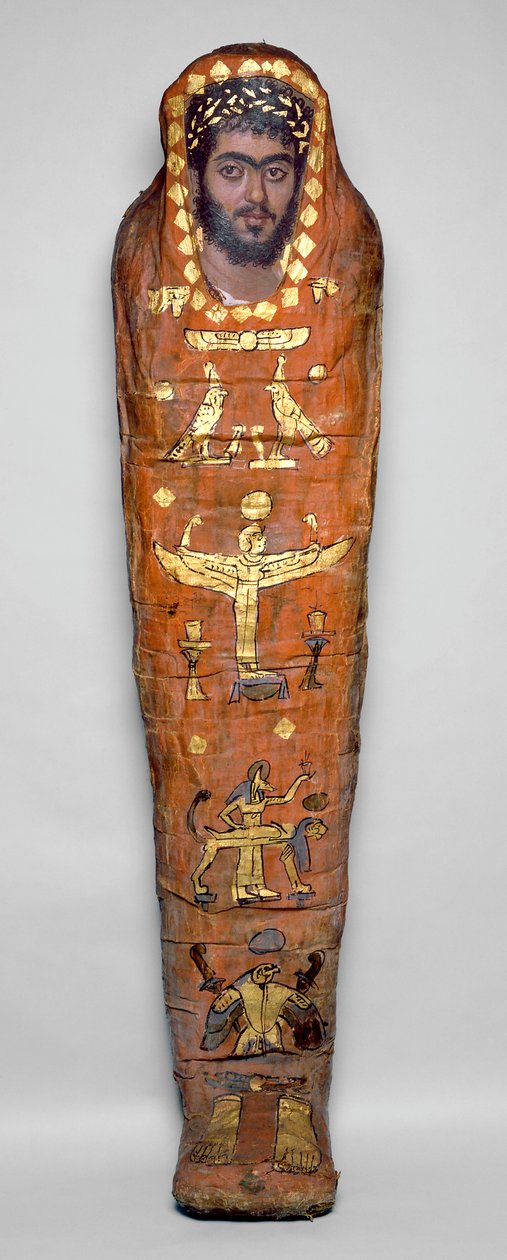 Mumie eines jungen Mannes mit Enkaustikporträt, aus El-Hibeh von Roman Period Egyptian