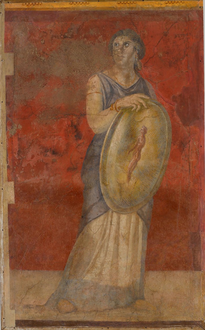 Stehende Frau mit Schild, ca. 50-40 v. Chr. von Roman Republican Period