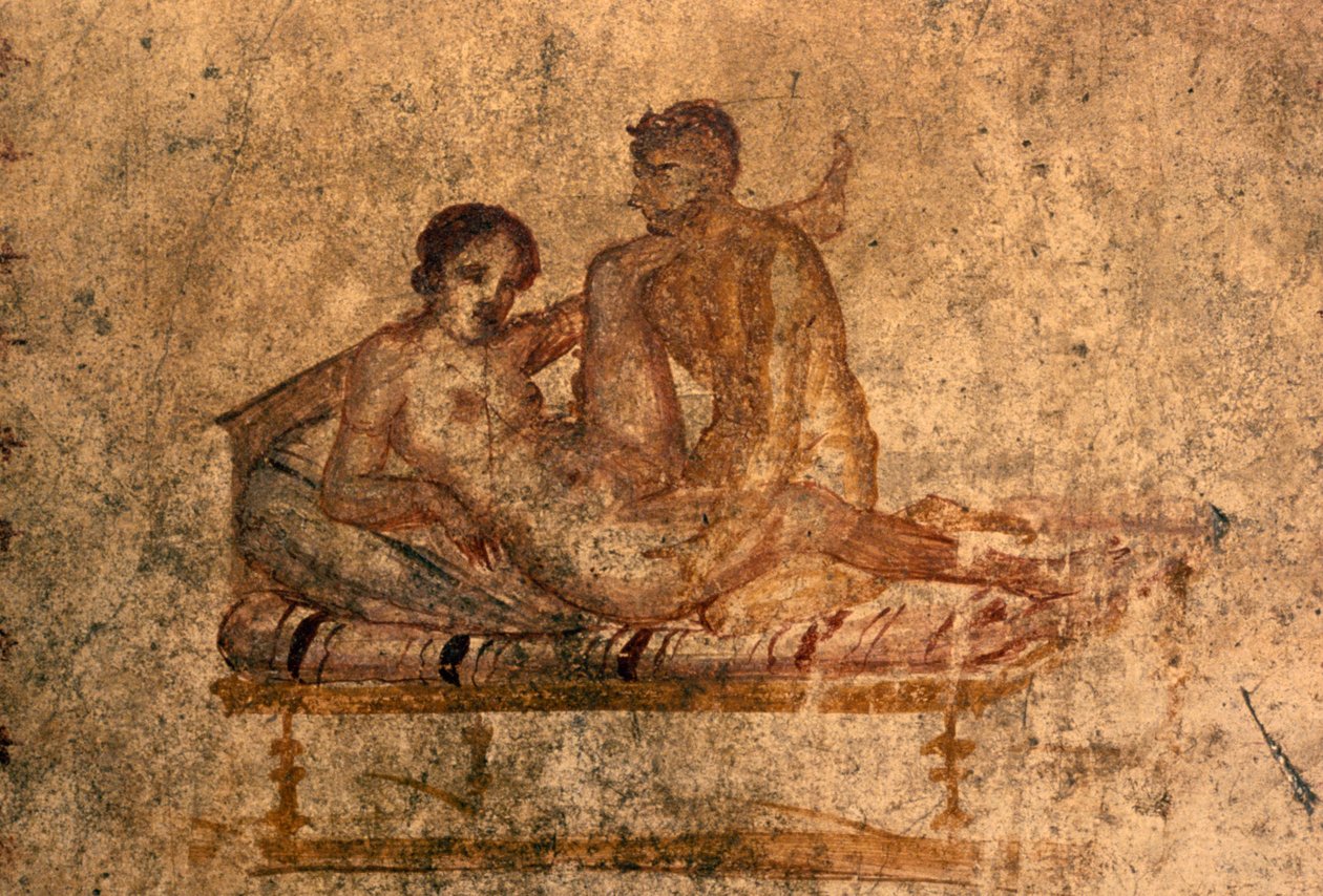 Erotisches Fresko aus dem Haus der Vettii, Pompeji (UNESCO-Welterbe) von Roman Roman