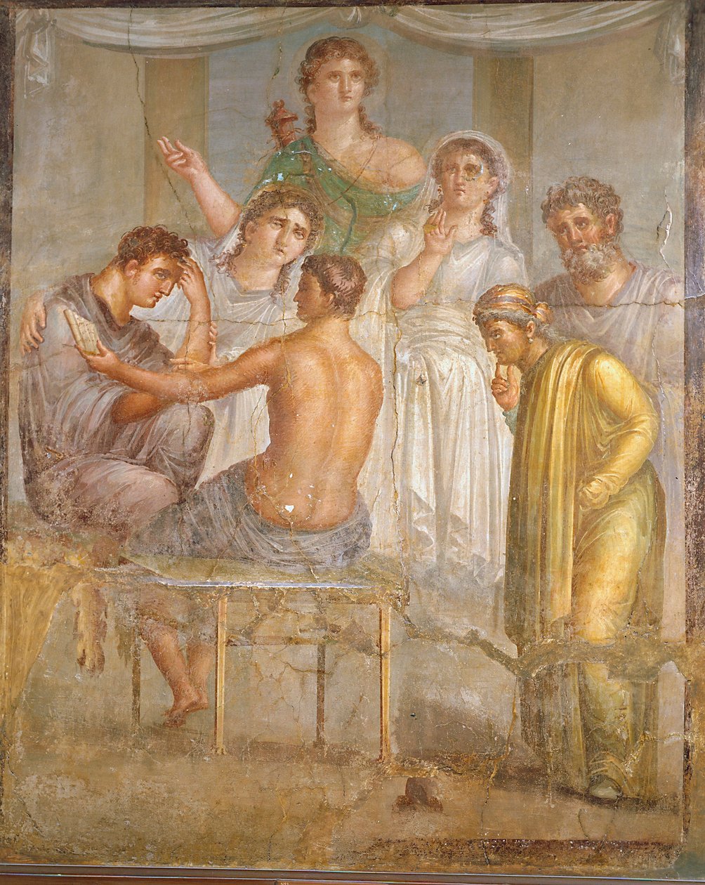Römische Zivilisation. Admetus und Alcestis, Fresko aus der Basilika von Ercolano von Roman Roman