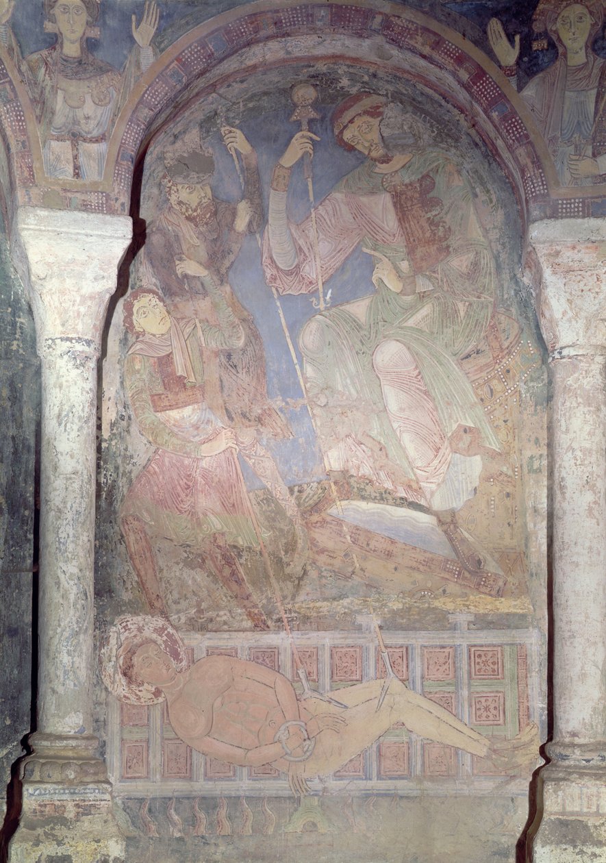 Das Martyrium des Heiligen Laurentius in Anwesenheit des Präfekten Dacien von Romanesque