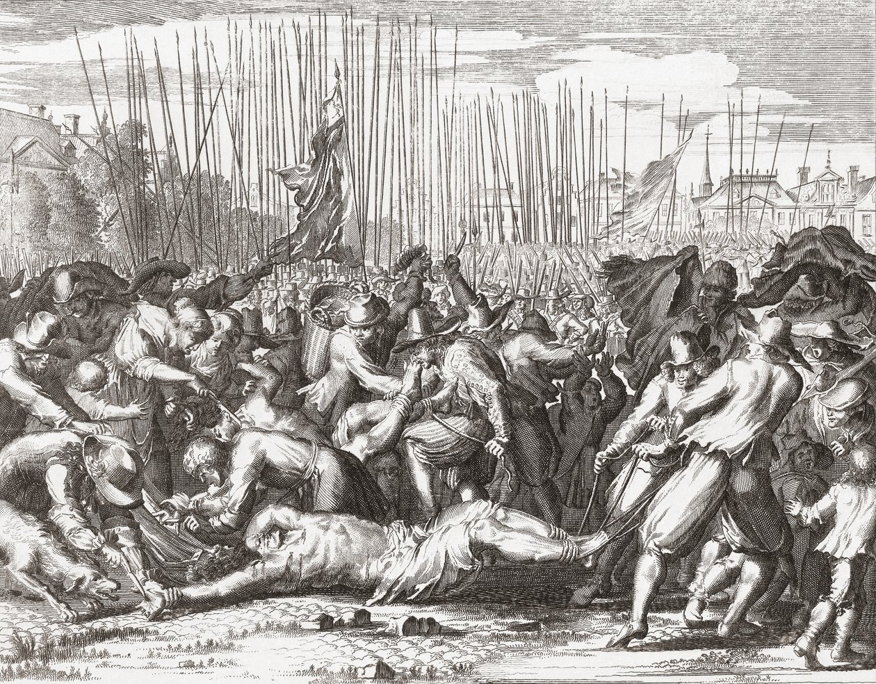 Mord an den De Witt Brüdern von Romeyn de (after) Hooghe