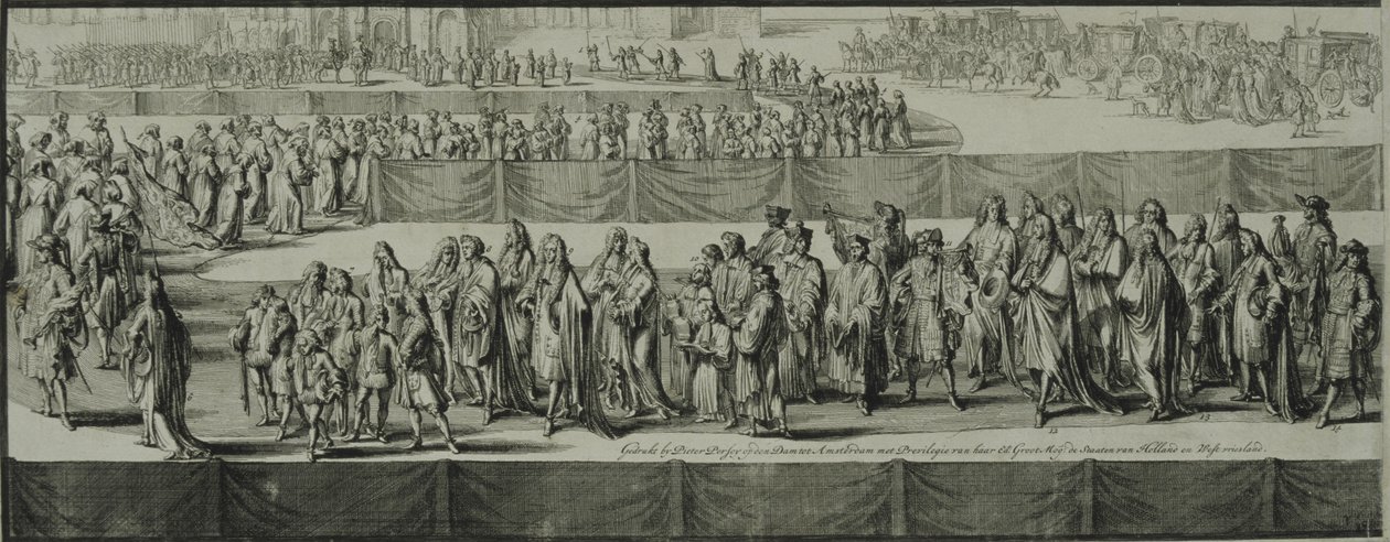 Trauerzug von Königin Maria II., 1695 von Romeyn de Hooghe