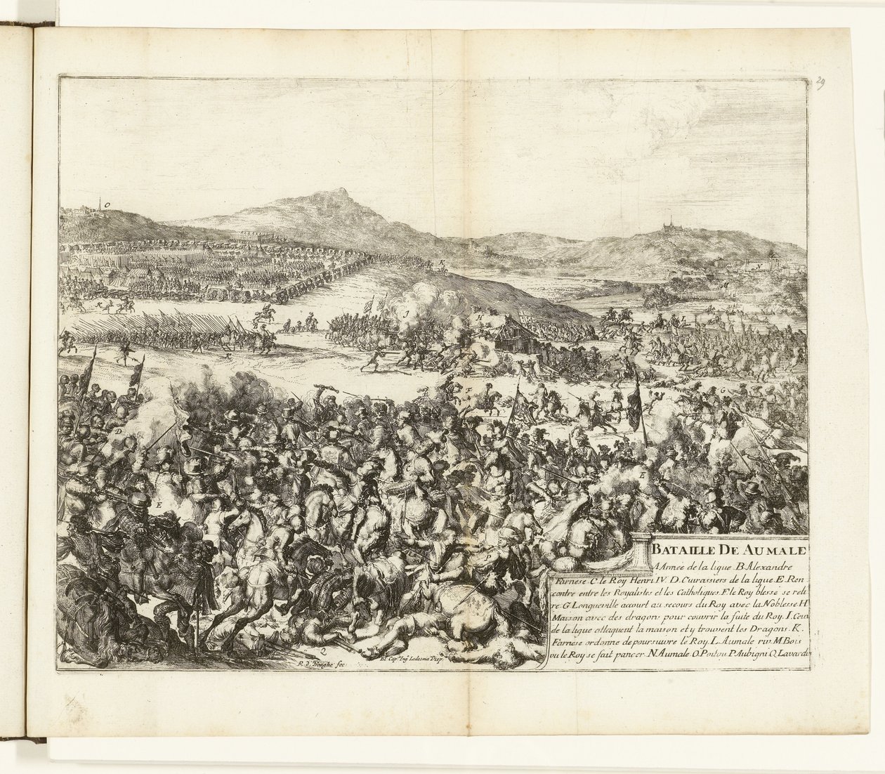 Schlacht bei Aumale, 1592 von Romeyn de Hooghe