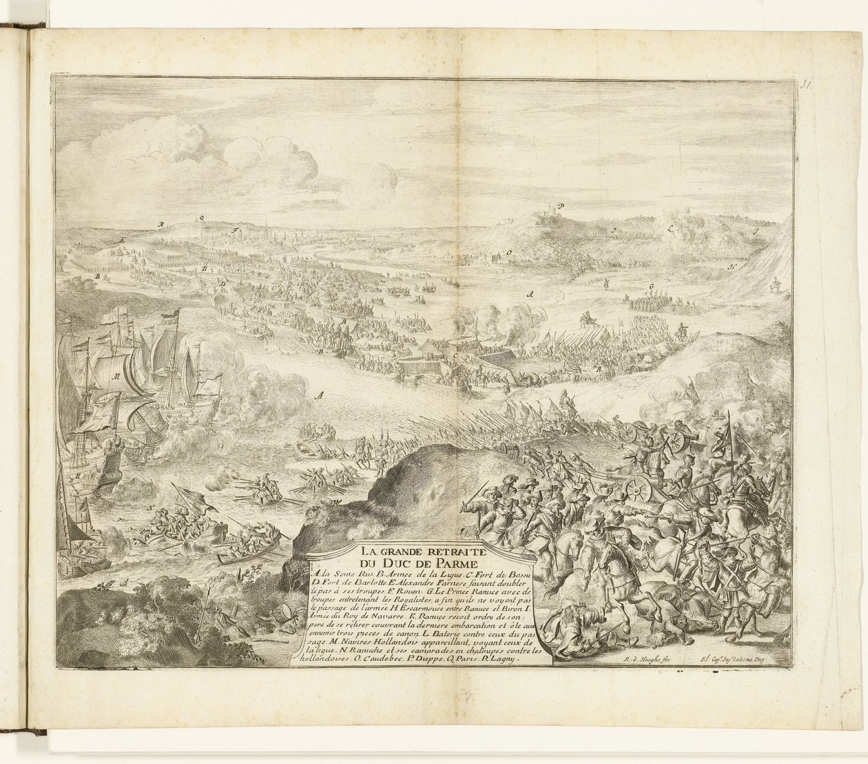 Rückzug der Armee des Herzogs von Parma, 1592 von Romeyn de Hooghe