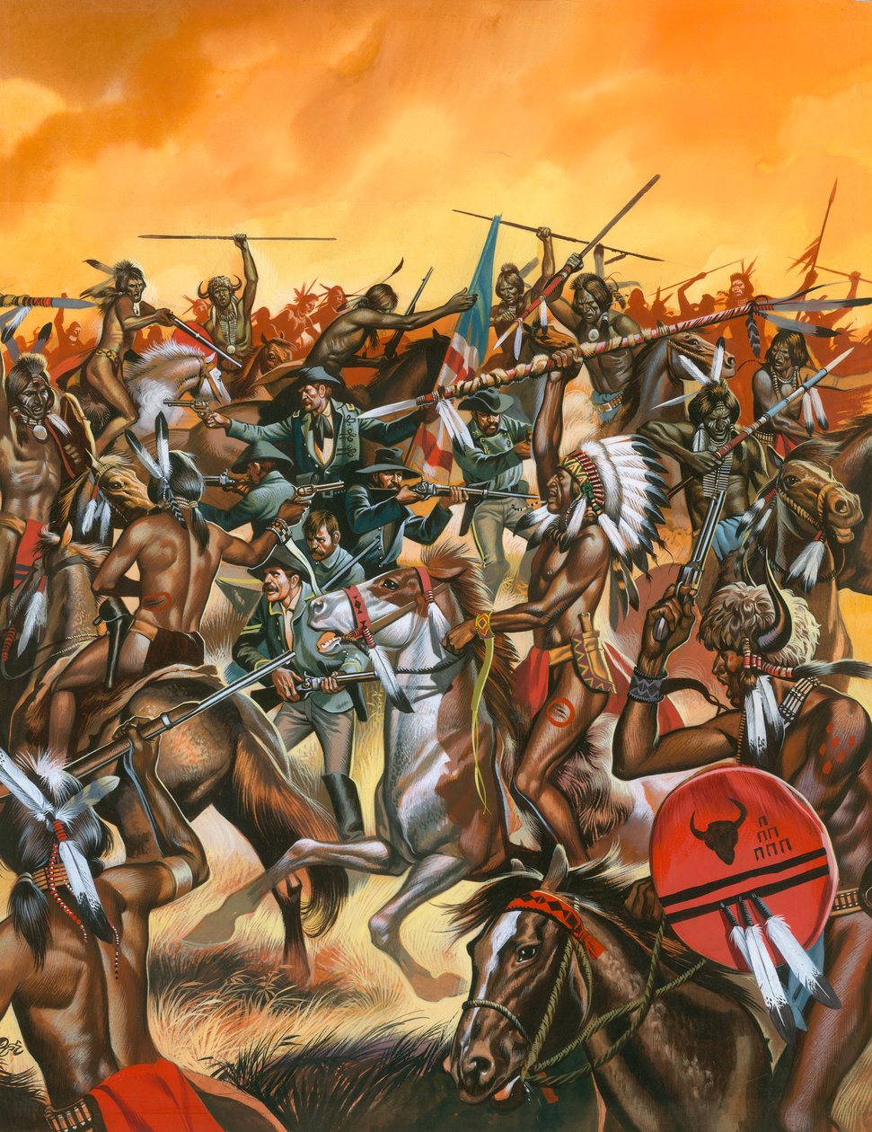 Schlacht am Little Bighorn von Ron Embleton