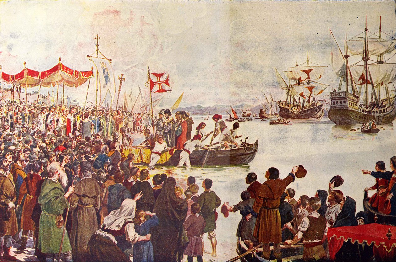 Abreise von Vasco da Gama nach Indien von Roque Gameiro