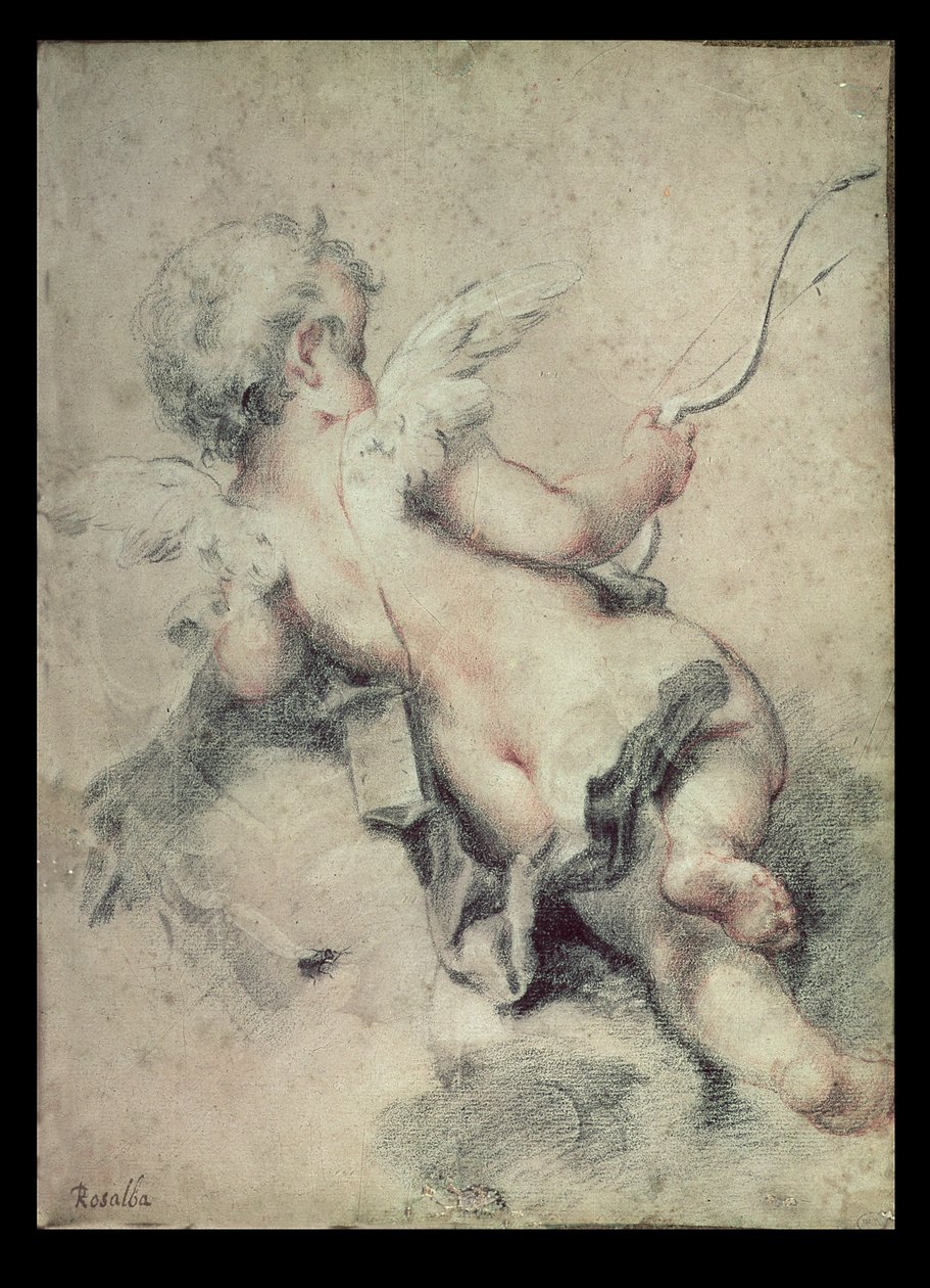 Amor auf den Wolken liegend von Rosalba Giovanna Carriera
