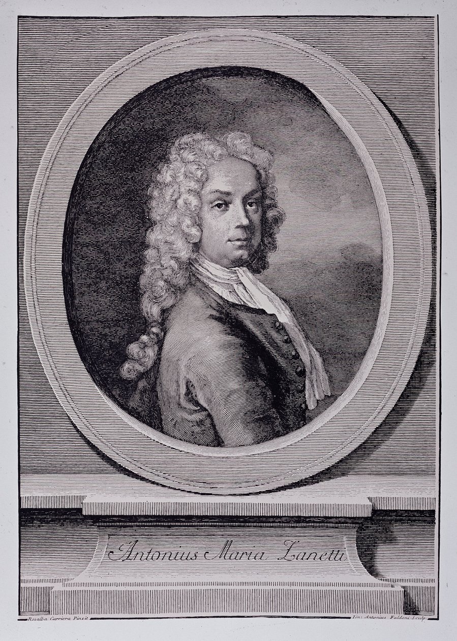 Porträt des italienischen Karikaturisten Antonio Maria Zanetti von Rosalba Giovanna (after) Carriera