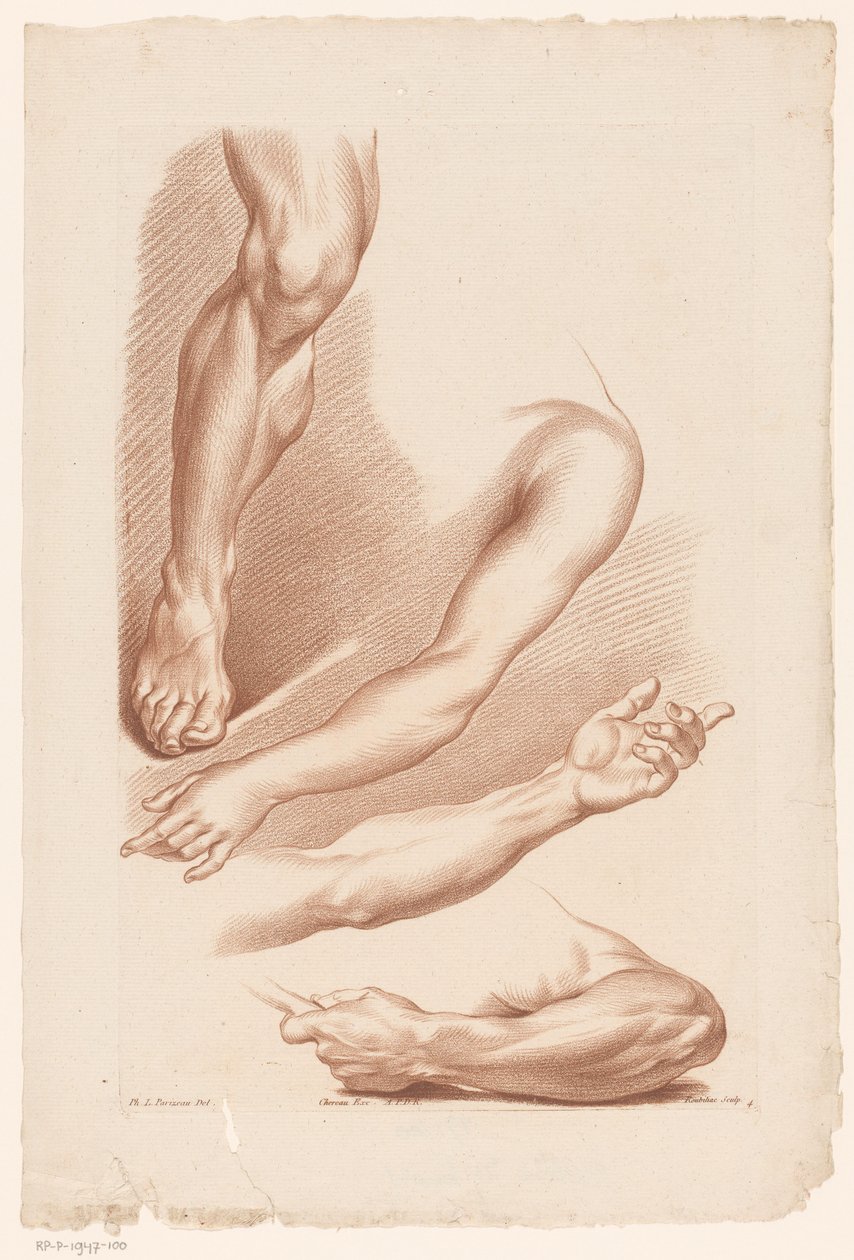 Drei Arme und ein Bein von Louis François Roubillac