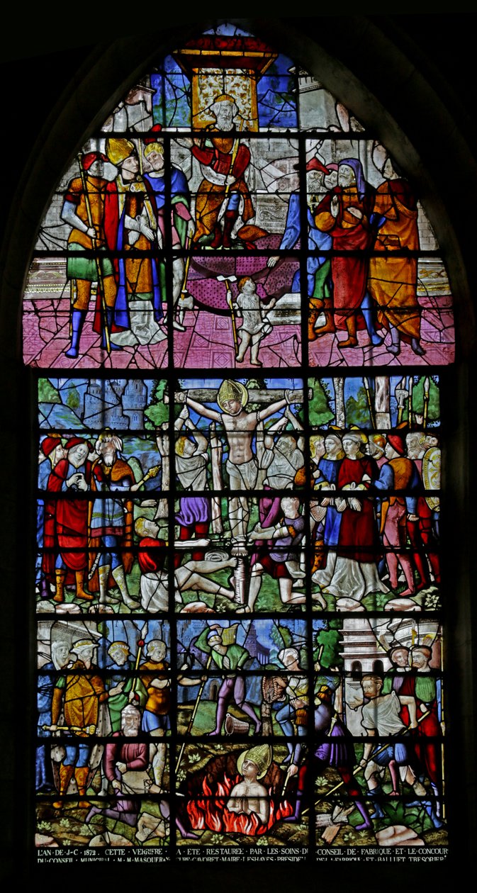 Fenster mit Szenen aus dem Leben des Hl. Denis, 1530-40 von Rouen School