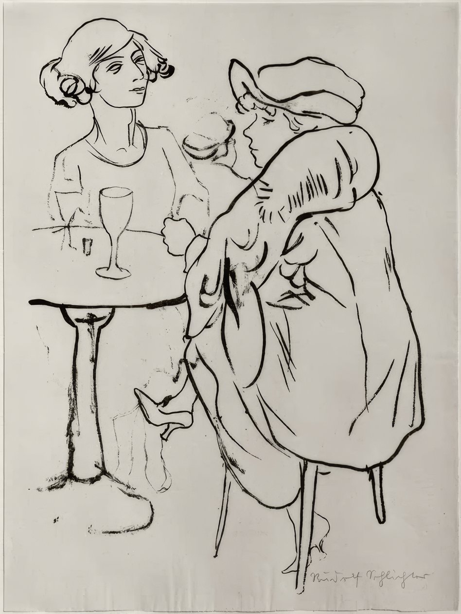 Im Café von Rudolf Schlichter