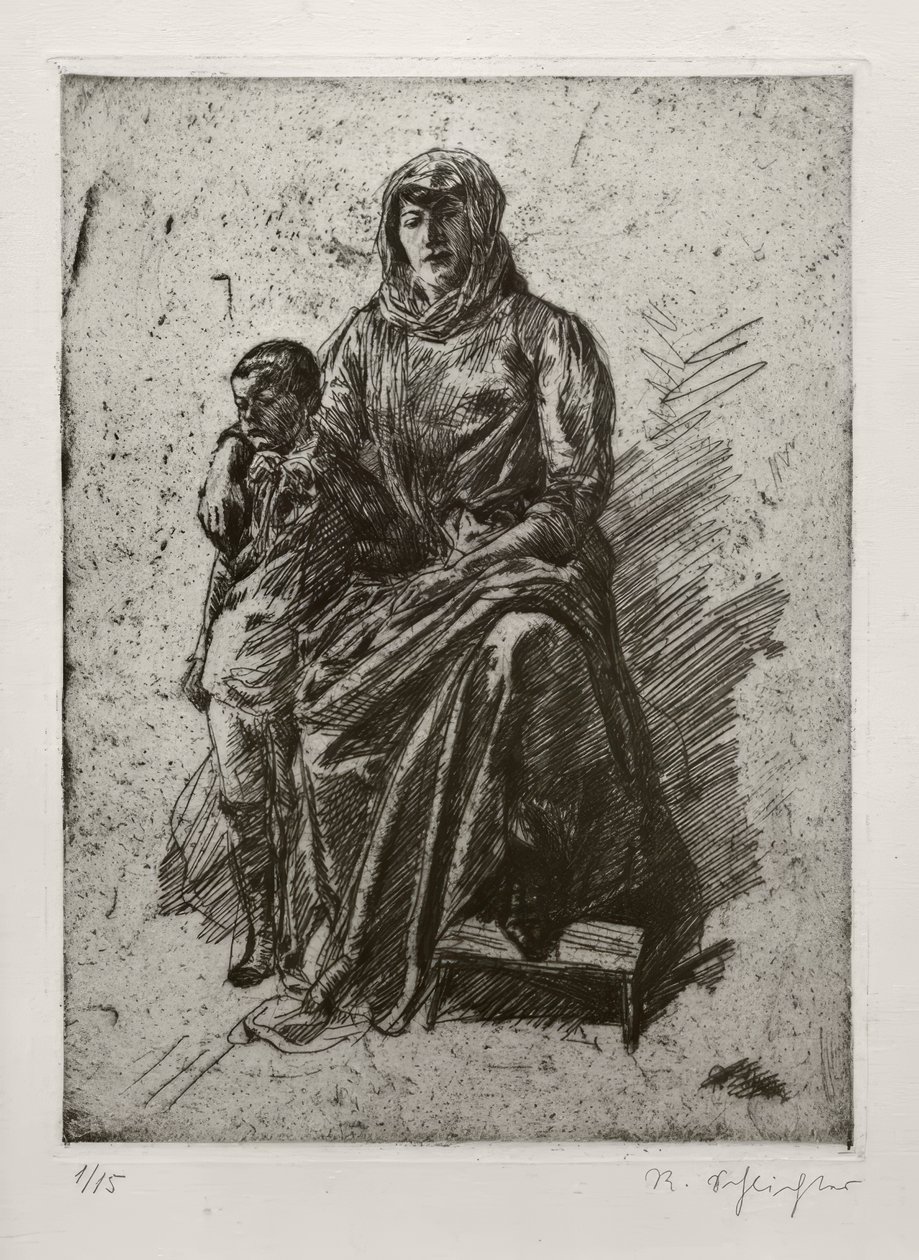 Mutter und Sohn von Rudolf Schlichter