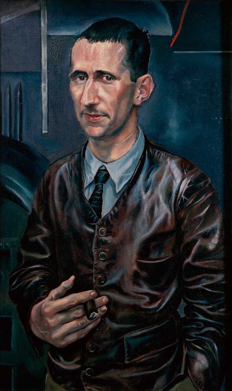 Porträt des deutschen Schriftstellers und Dramatikers Bertolt Brecht von Rudolf Schlichter