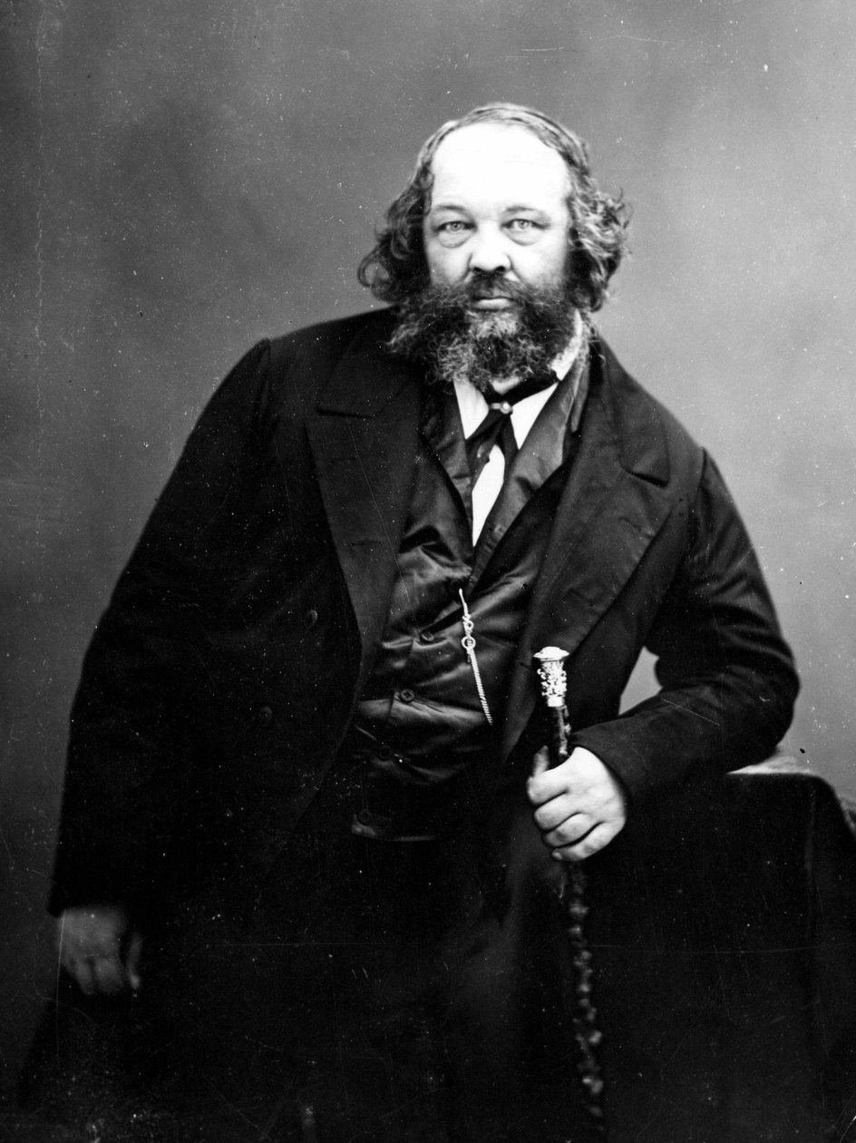 Porträt von Michail Bakunin (1814 - 1876), russischer anarchistischer Revolutionär (1814 - 1876). Fotografie von Russian Photographer