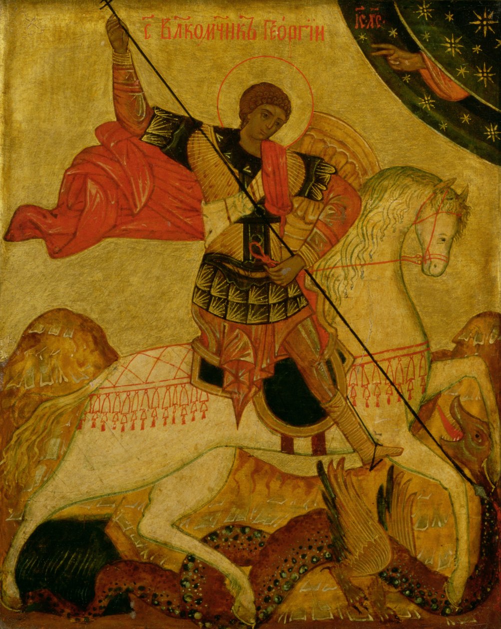 St. Georg tötet den Drachen von Russian School
