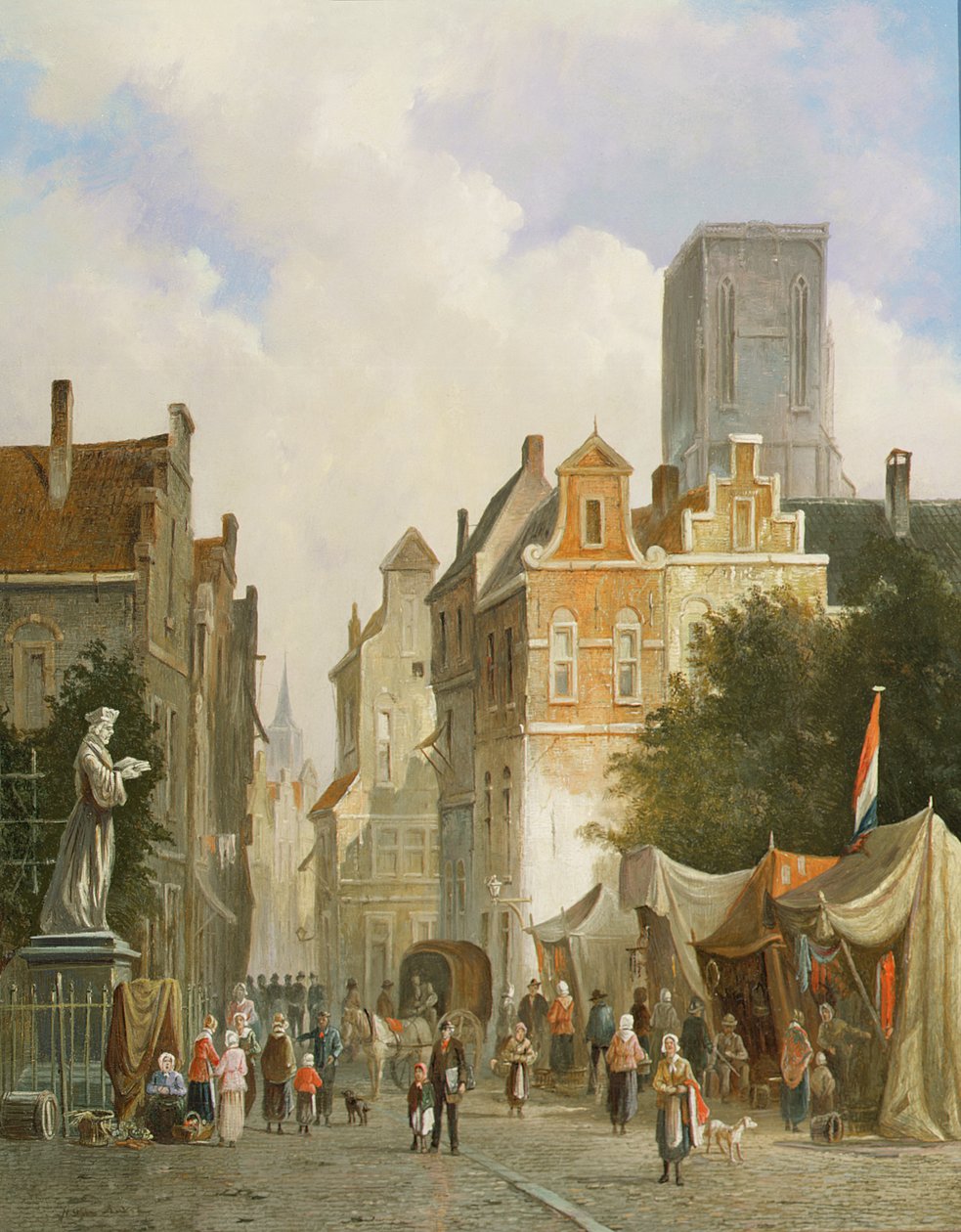 Französische Marktstadt von S.J. van der Ley