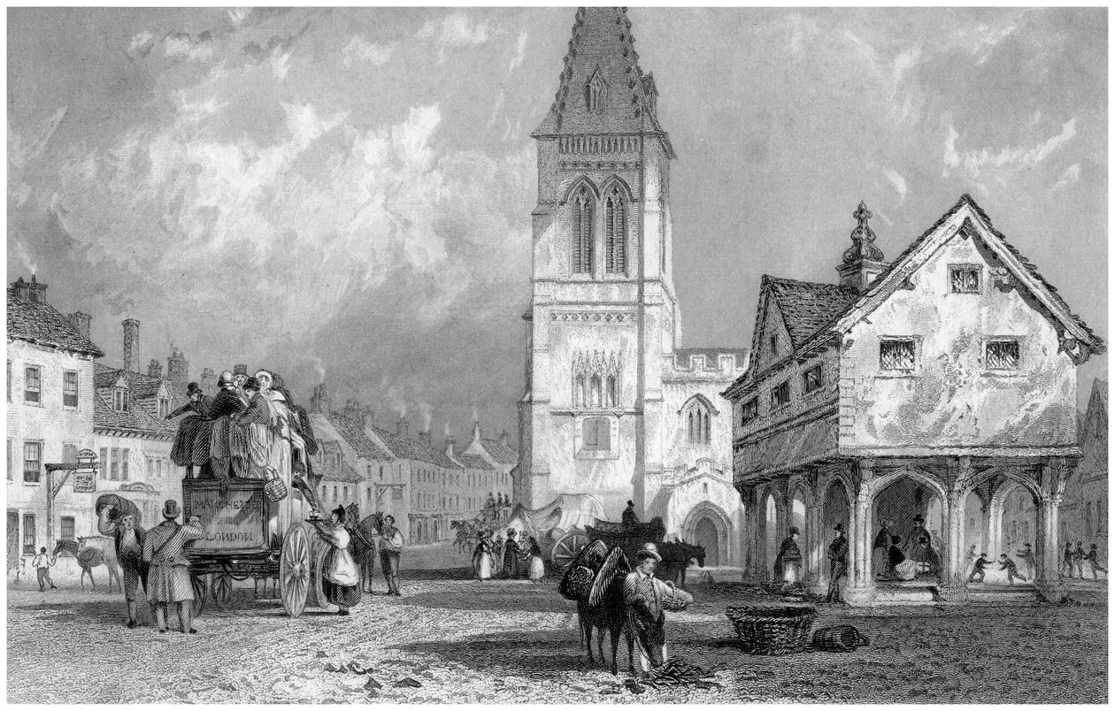 Market Harborough, Leicestershire, 19. Jahrhundert von S. Lacey