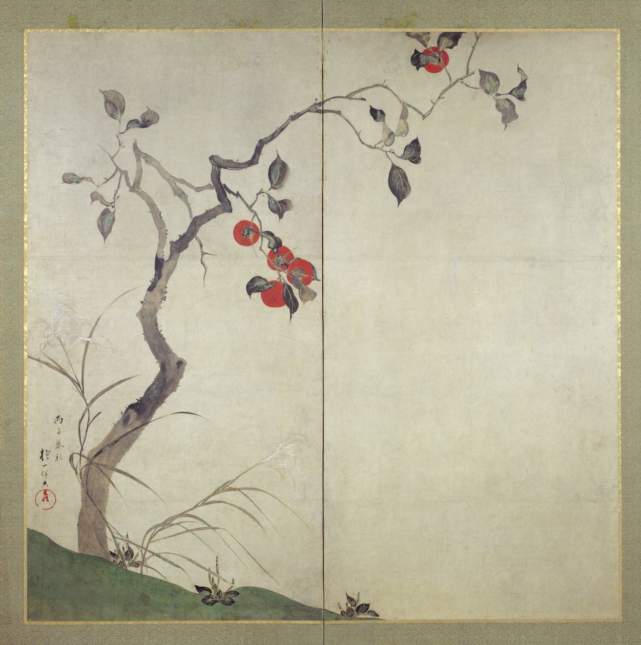Kaki am Baum von Sakai Hoitsu