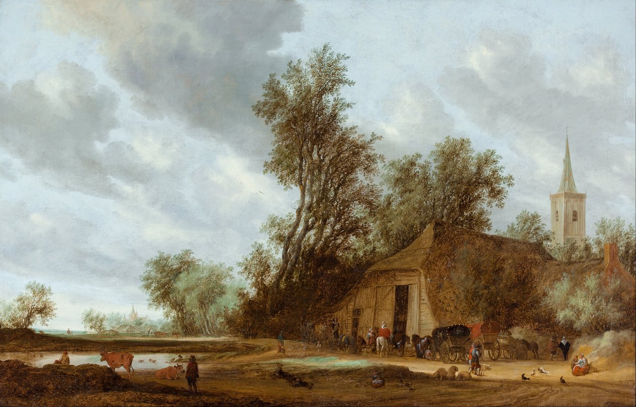 Der Halt im Gasthaus von Salomon van Ruisdael or Ruysdael