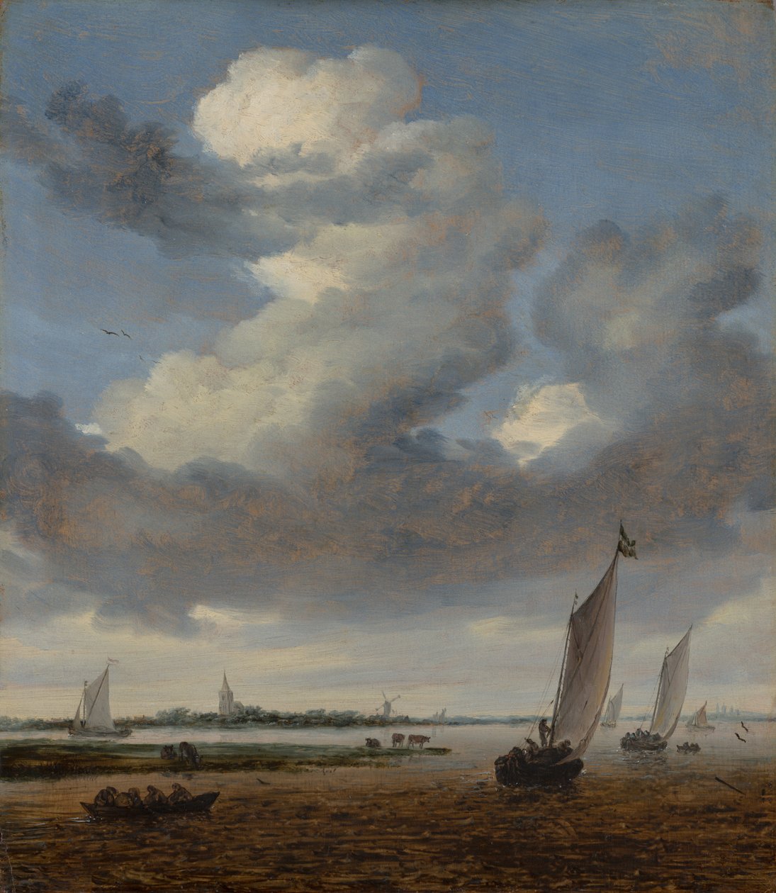 Blick auf Beverwijk vom Wijkermeer von Salomon van Ruysdael
