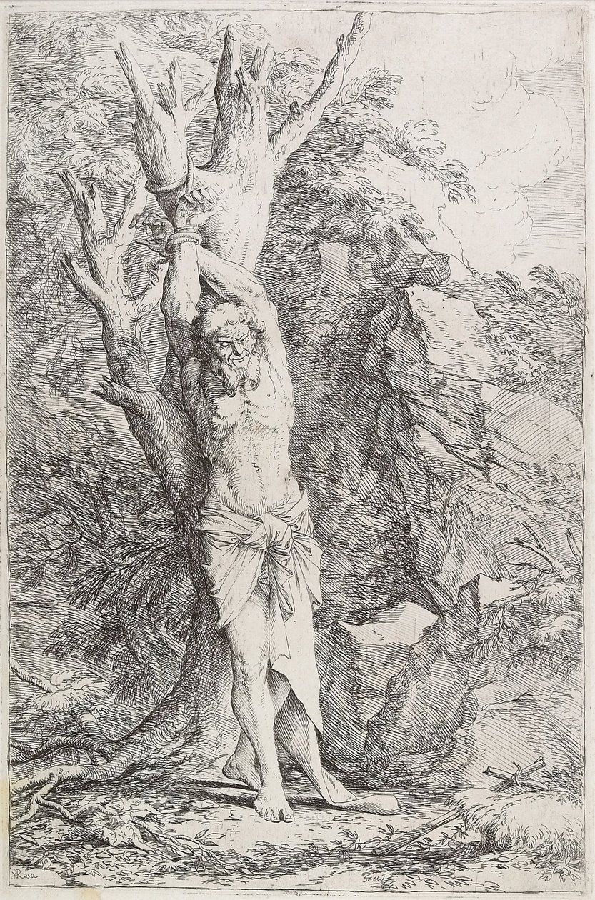 Albert, (Selbst auferlegte Buße leidend) von Salvator Rosa