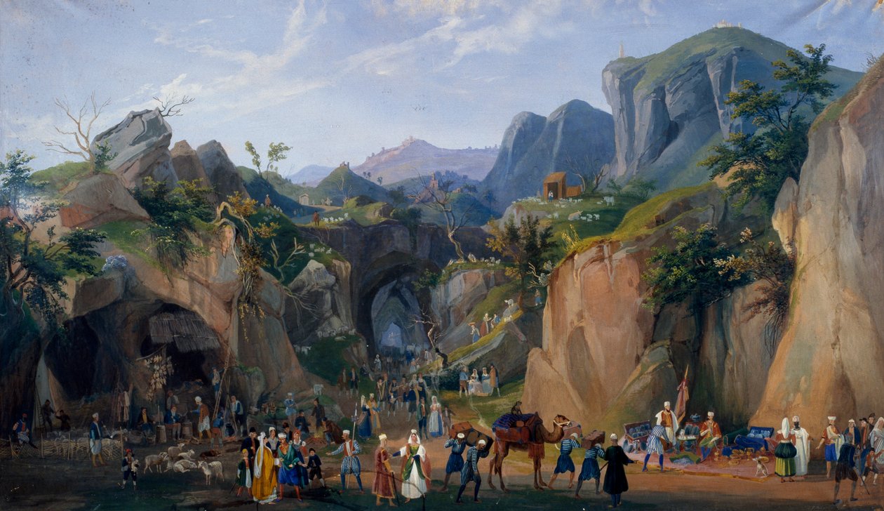 Szene aus der königlichen Krippe von Ferdinand II. von Salvatore Fergola