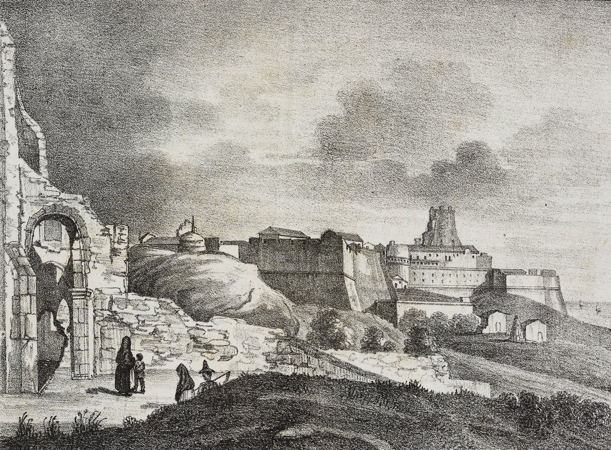 Ansicht von Crotone, Kalabrien, Italien, Lithographie von Salvatore Puglia aus Poliorama Pittoresco, Nr. 51, 29. Juli von Salvatore Puglia