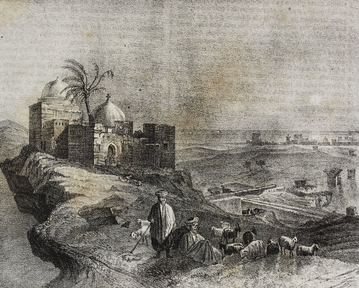Ansicht von Tyrus, Libanon, Lithographie von Salvatore Puglia aus Poliorama Pittoresco, Nr. 24, 21. Januar von Salvatore Puglia