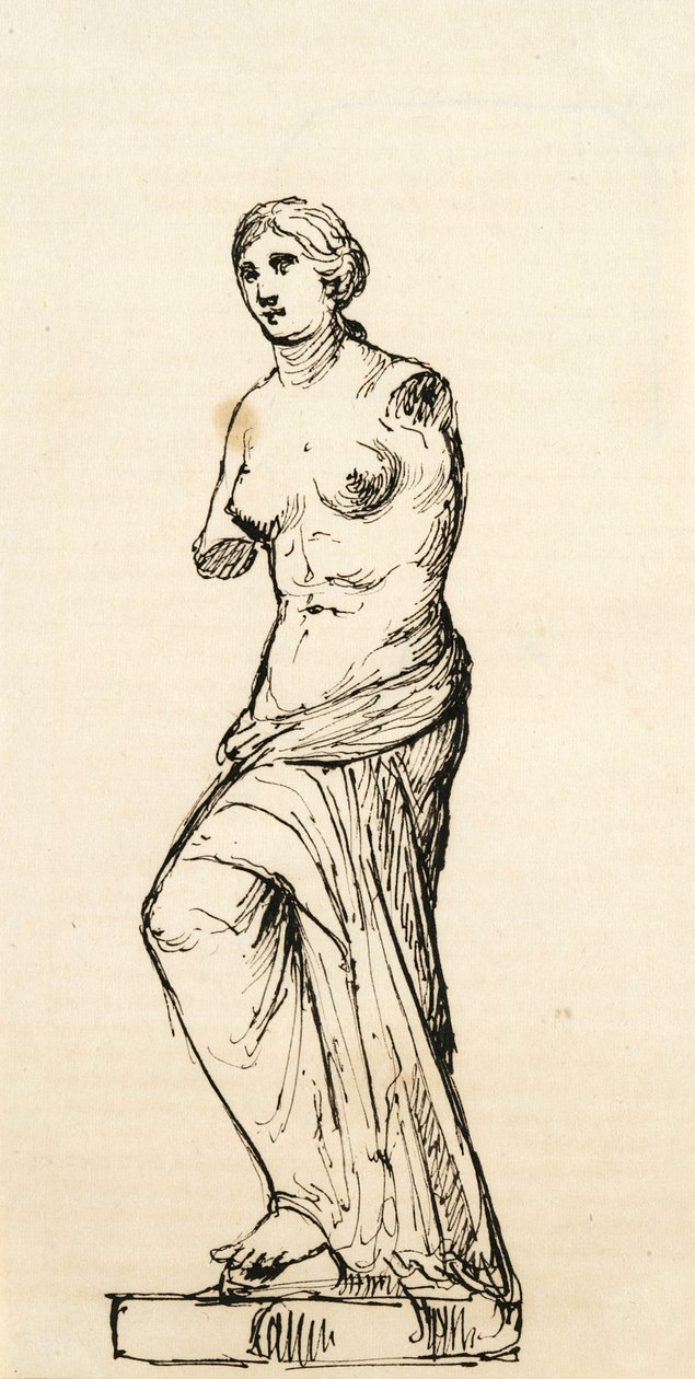 Skizze der Venus von Milo von Samuel Finley Breese Morse