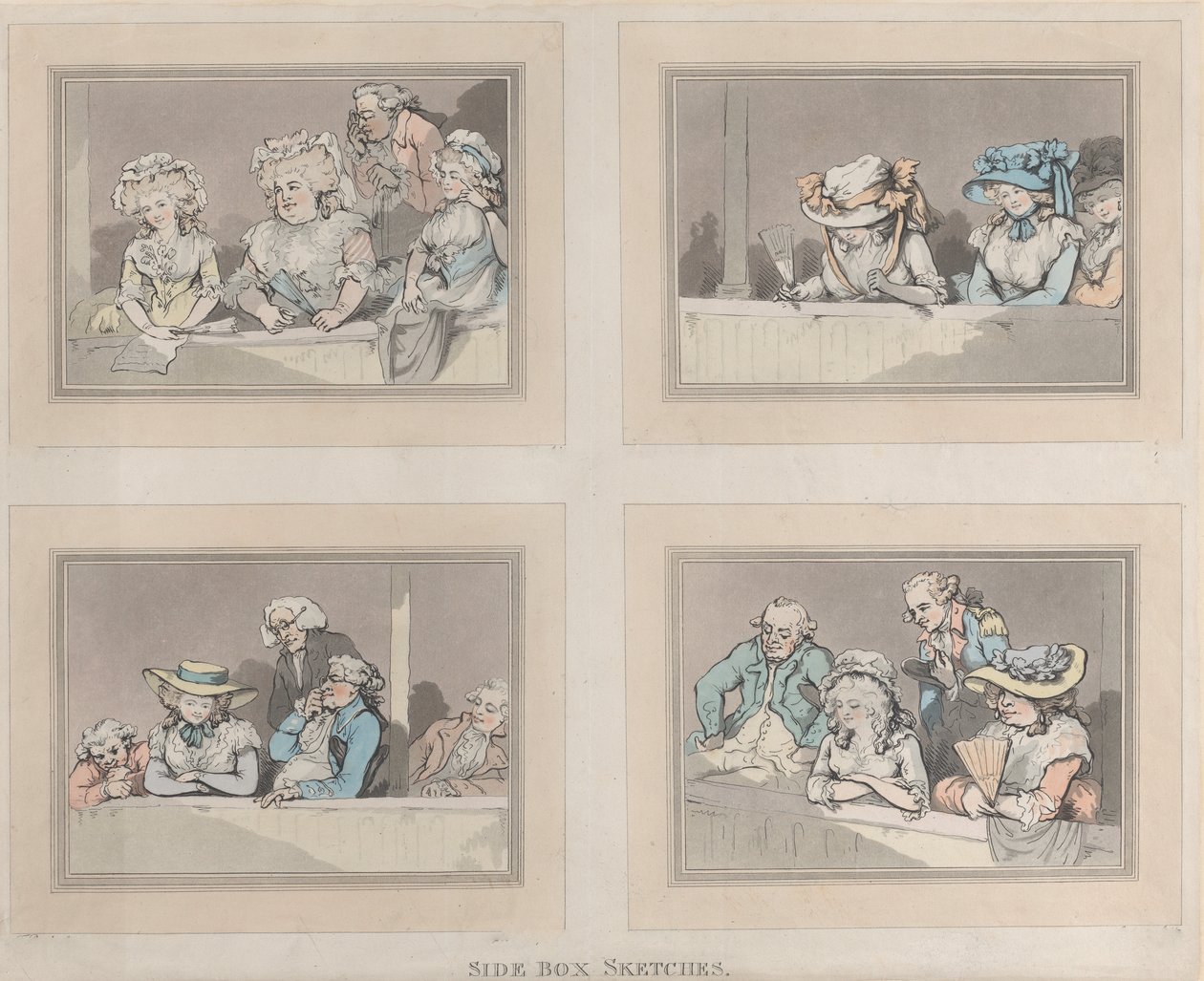 Skizzen aus der Seitenloge, 5. Juni 1786 von Samuel Alken