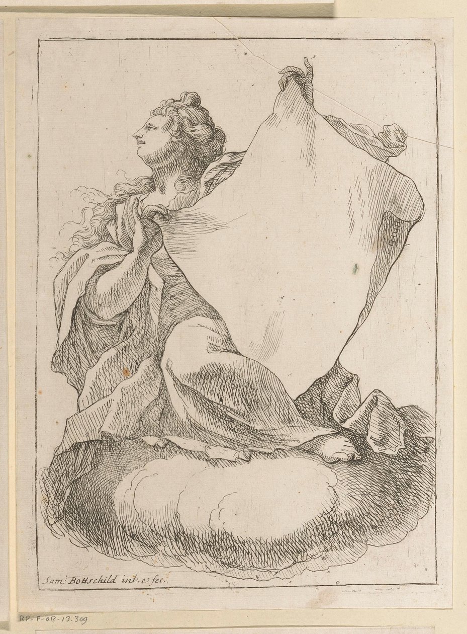 Frau mit einem Tuch in den Händen von Samuel Bottschild