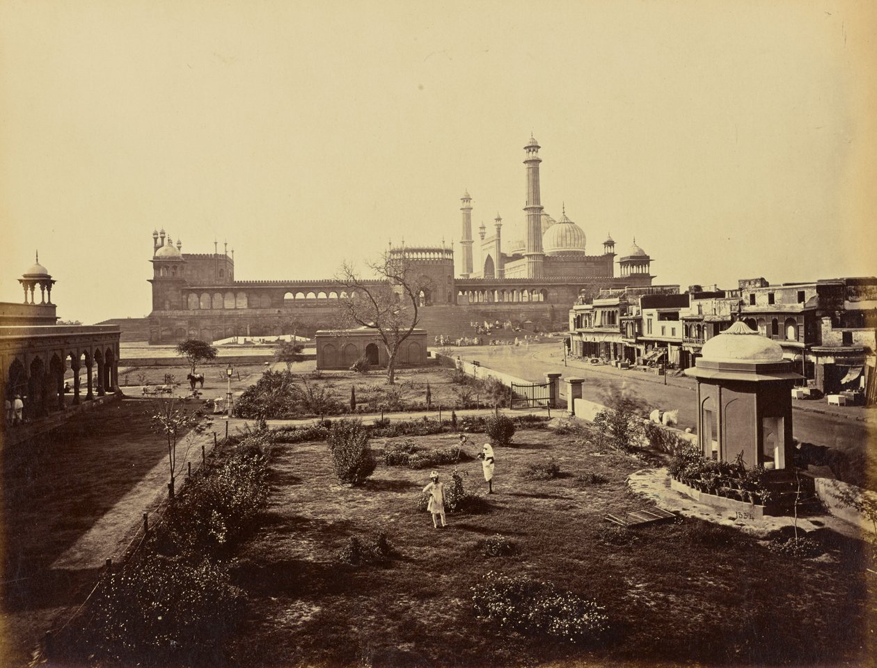 Delhi; Die Jumma Musjid, vom Norden von Samuel Bourne
