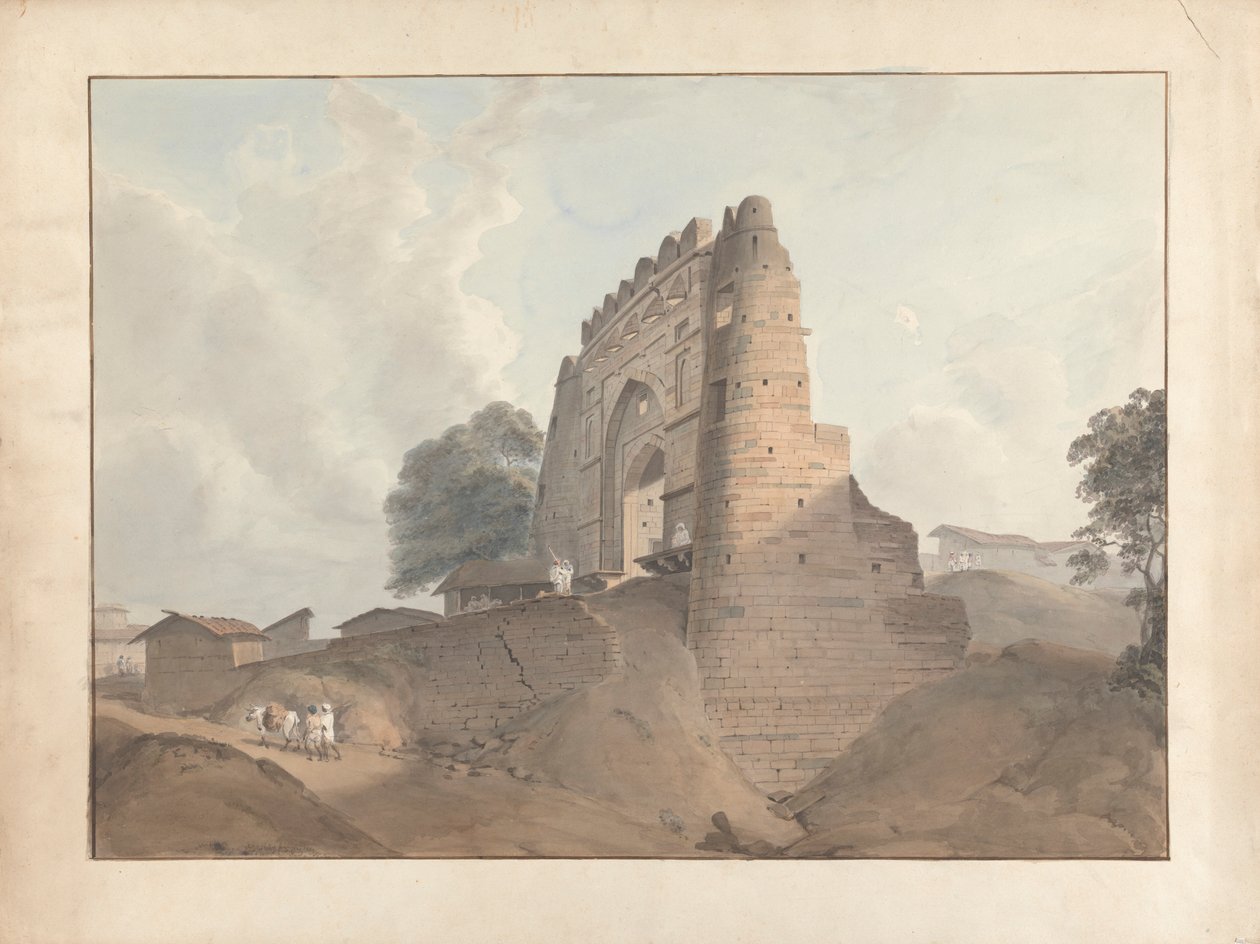 Tor des alten Forts in Alt-Benares von Samuel Davis