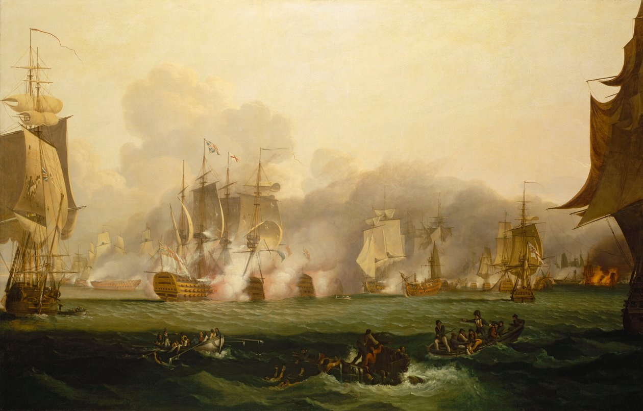 Die Schlacht von Trafalgar, 21. Oktober 1805 von Samuel Drummond