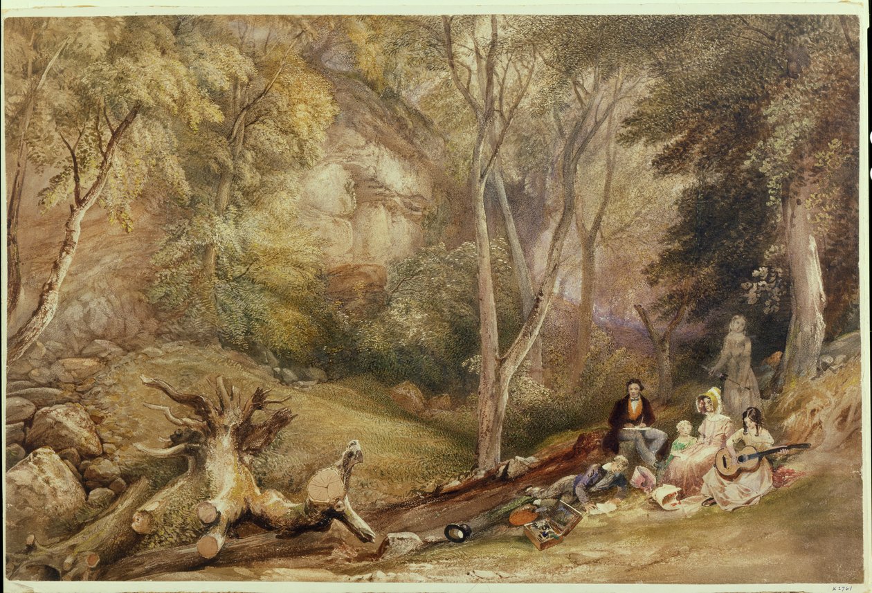 Eine Skizziergruppe in Leigh Woods, um 1830 von Samuel Jackson
