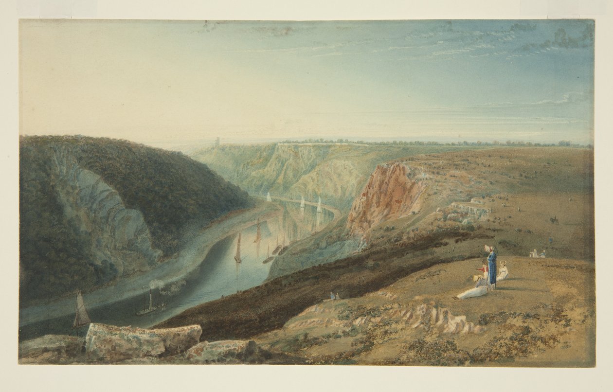 Die Avon-Schlucht von der Nähe des Clifton-Observatoriums, ca. 1825 von Samuel Jackson