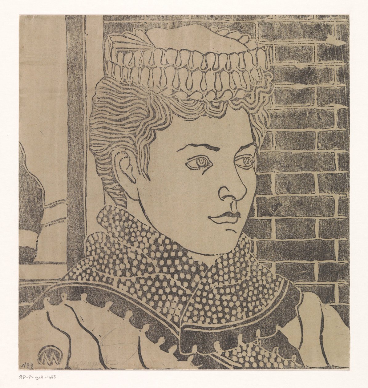 Frau mit Dienstmädchenhaube von Samuel Jessurun de Mesquita (signed by artist)