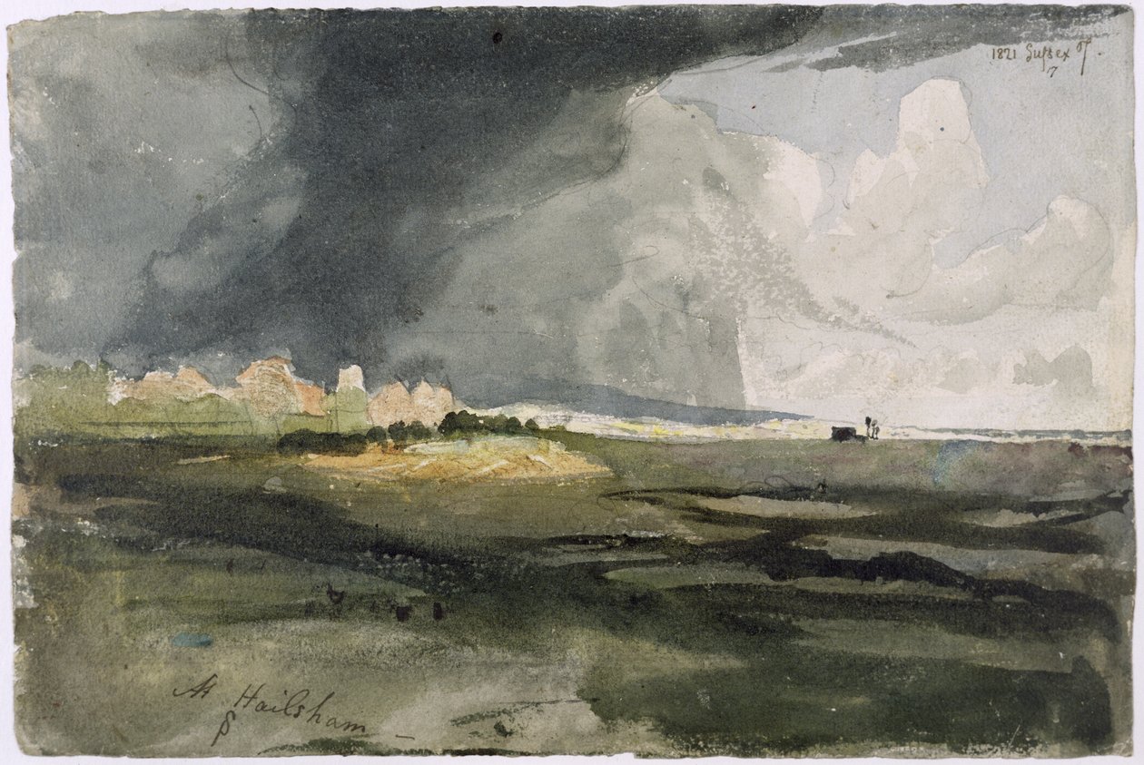 In Hailsham, Sussex: Ein Sturm zieht auf, 1821 von Samuel Palmer