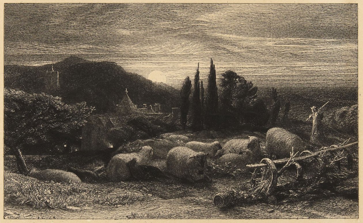 Der aufgehende Mond oder Eine englische Pastorale von Samuel Palmer