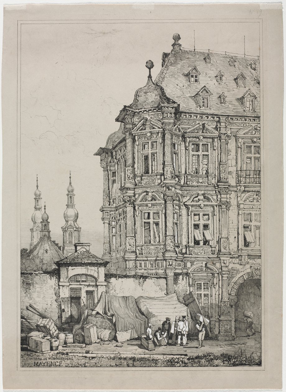 Schloss Martinsburg, Mainz, Deutschland, 1833 von Samuel Prout