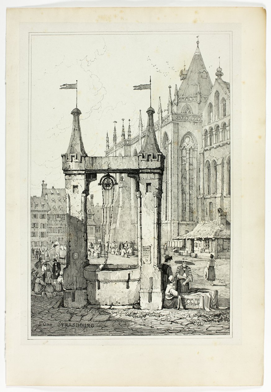 St Omer, Straßburg, aus Faksimiles von Skizzen gemacht in Flandern und Deutschland von Samuel Prout