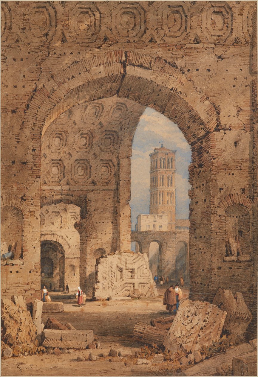 Tempel des Friedens, Römisches Forum von Samuel Prout