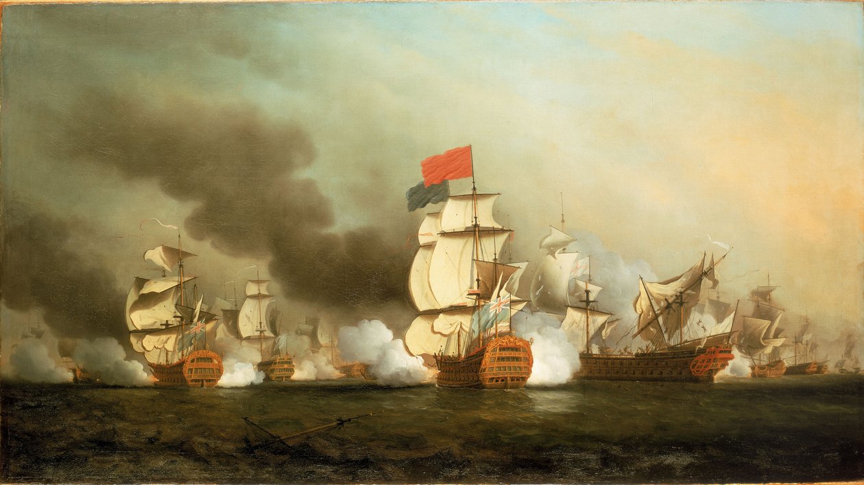 Lord Ansons Sieg vor Kap Finisterre, 3. Mai 1747 von Samuel Scott
